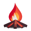Campfire Flames Illustration