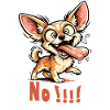 Funny Chihuahua "No!" – Crazy Dog