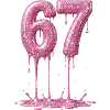 67 Pink Glitter Dripping