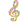 clef confetti in the heart