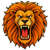Lion's Head Roaring Design