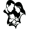 Heart Shape Family Silhouette