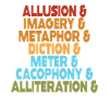 Literary Devices Typography Stack