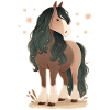Cheval avec des étoiles