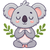 Zen Koala in meditation