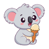 Koala gourmand à la glace