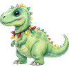 Bunter Dino mit Lichterkette
