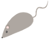 Grey Mouse Minimalist Sketch