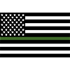 Military green US flag line