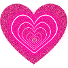 Pink Glitter Heart Love Design