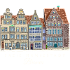 Free Hanseatic City of Bremen - Row of Houses Drawing
