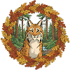 Herbstlicher Luchs im Waldkranz