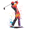 Golfer silhouette