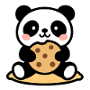 Panda kawaii gourmand - design mignon