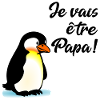 Announce Baby Daddy Penguin