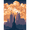Retro Pixel Art Statue of Liberty