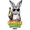 Phasenhase mit Bier – bunter Cartoon