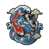 Koi in Waves: Sereni Embroidery