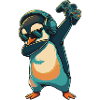 Gamer Pinguin Vogel spielt Videospielkunst