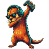 Gamer Otter Playing Video Games Art
