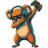 Gamer-Koala-Bär spielt Videospielkunst
