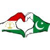 Tajikistan Pakistan Flag Heart Shape