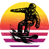 Un motif juste pour le snowboard