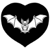Bat Heart Silhouette