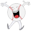 Lachendes Baseball-Maskottchen
