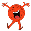 Laughing Basketball Mascot