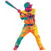 Pop-Art Baseball-Schwung