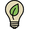 Light Bulb Leaf Eco Idea
