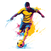 Farbexplosion Fußballheld