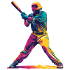 Farbexplosion Baseballschläger