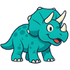 Cheerful Dino Triceratops