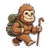 Art de randonnée mignon Bigfoot Sasquatch