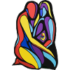 Bunte Umarmung der Schwangerschaft