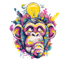 Glowing Monkey Graffiti