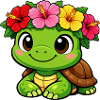 Blossom-crowned turtle