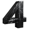 Black 4 with marble pattern