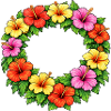 Bunter Hibiskus-Blütenring