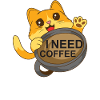 Cat needs coffee