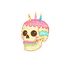Kawaii Cake Skull Birthday