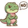Cute dinosaur Nope funny saying