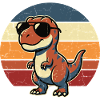 Cool Retro Dinosaur Sunglasses Design