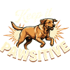Restez Pawsitive Foxred Labrador Rétro