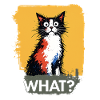 Bunte Katzenkunst mit WHAT