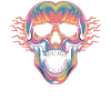 Coloured skull Eye-catching Gothic & Art motif