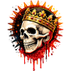 Illustrazione dell'arte del teschio coronato
