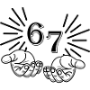 67 Meme Hands, Viral Statement Design